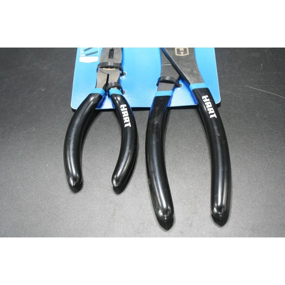 2 Piece Pliers Set From Hart-6" Long Nose &‎ 8" Slip Joint Brand New - Picture 3 of 7